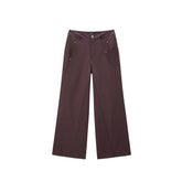 Women's Sateen Wide-Leg Utility Jeans